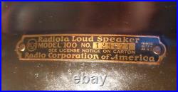 Vintage RCA RADIOLA 11 LOUD SPEAKER model 100 Tested & Working -2040 ohms