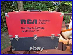 Vintage RCA Radio / TV Repairman Tube Caddy Red & Black (VERY NICE SHAPE!)