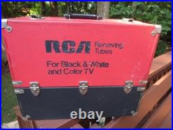 Vintage RCA Radio / TV Repairman Tube Caddy Red & Black (VERY NICE SHAPE!)