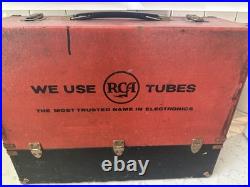 Vintage RCA Radio / TV Repairman Tube Case Caddy With 132 Untested Tubes