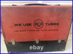 Vintage RCA Radio / TV Repairman Tube Case Caddy With 132 Untested Tubes