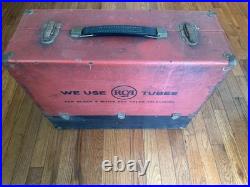 Vintage RCA Radio / TV Repairman Tube Case Caddy With 132 Untested Tubes