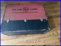 Vintage RCA Radio / TV Repairman Tube Case Caddy With 132 Untested Tubes