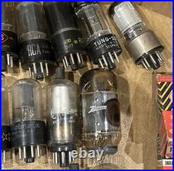 Vintage RCA Radio / TV Repairman Tube Case Caddy With 132 Untested Tubes