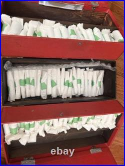 Vintage RCA Radio / TV Repairman Tube Case Caddy With 132 Untested Tubes