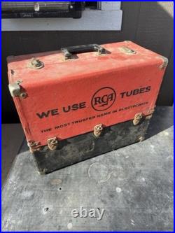 Vintage RCA Radio / TV Repairman Tube Case Caddy With Contents