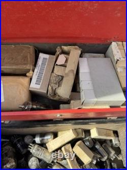 Vintage RCA Radio / TV Repairman Tube Case Caddy With Contents