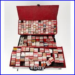 Vintage RCA Radio TV Repairman Vacuum Tube Caddy Case Tool Box With 160+ Tubes