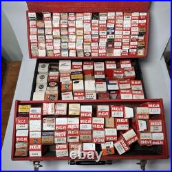 Vintage RCA Radio TV Repairman Vacuum Tube Caddy Case Tool Box With 160+ Tubes
