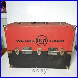 Vintage RCA Radio TV Repairman Vacuum Tube Caddy Case Tool Box With 160+ Tubes
