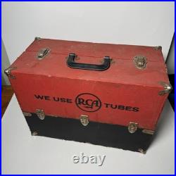 Vintage RCA Radio TV Repairman Vacuum Tube Caddy Case Tool Box With 160+ Tubes