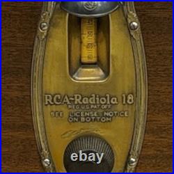 Vintage RCA Radiola 18 Tube Radio Wooden Cabinet Box