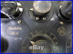 Vintage RCA Radiola III-A Exposed Tube Internal Speaker Radio Rare