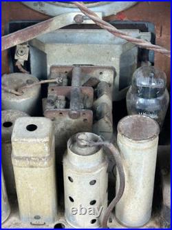 Vintage RCA Superheterodyne AM/SW Tombstone Tube Radio 5T 1936 Tested Works Wood