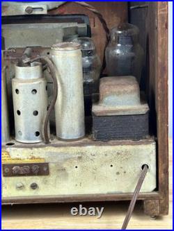 Vintage RCA Superheterodyne AM/SW Tombstone Tube Radio 5T 1936 Tested Works Wood