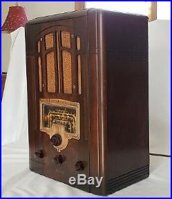 Vintage RCA Tombstone Radio AM/SW 6T2 (1936) Electronics Restored-Orig. Finish