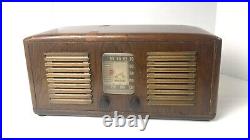 Vintage RCA Victor 55x Solid Wood Tube Radio 1941 WORKS parts/repair VIDEO