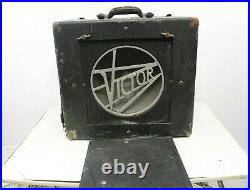 Vintage RCA Victor Art Deco Speaker With Portable Case General Films Limited