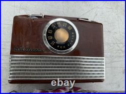 Vintage RCA Victor Brown Bakelite UNTESTED Portable Tube Radio
