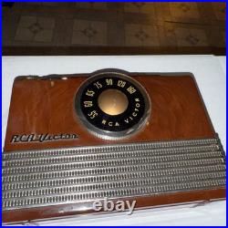 Vintage RCA Victor Brown Bakelite UNTESTED Portable Tube Radio