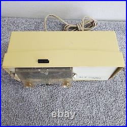 Vintage RCA Victor C-4EM Tube Radio Clock Levermatic AM MCM Cream White Works