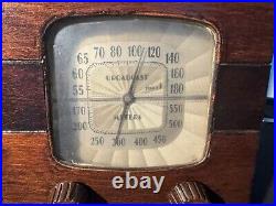 Vintage RCA Victor Model 85T Tube Radio 1937 WORKS WELL! Beautiful Wood