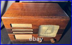 Vintage RCA Victor Model 85T Tube Radio 1937 WORKS WELL! Beautiful Wood