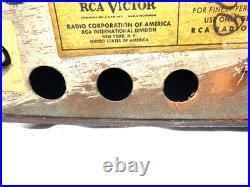 Vintage RCA Victor Q103 Tube Radio AM Shortwave Pre-War Bakelite Unrestored