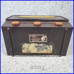 Vintage RCA Victor Tube Radio Brown 1960's MCM Brown Bakelite AM/FM Working