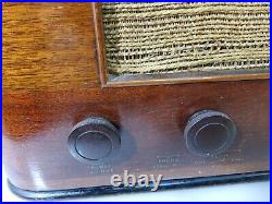 Vintage RCA Victor Tube Radio Wood Cabinet 28T Please Read Description
