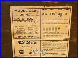Vintage RCA Victor USA Tube Radio Model 56X5 Superheterodyne Working 1945-1946