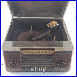 Vintage RCA Victor Victrola 85U Tube Radio Record Player Console Untested