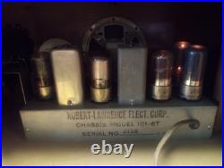 Vintage, RO-LA Coin Robert Lawrence Superheterodyne Motel Pay Tube Radio 40s 50s