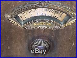 Vintage Radeon Tube RadioParts & Repair Wood Cathedral Tombstone