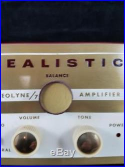 Vintage Radio Shack Tandy Realistic Stereolyne 7 Amplifier 5 Tubes
