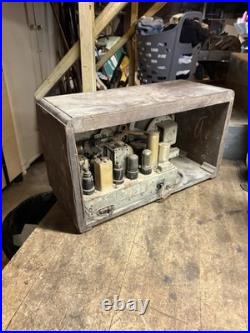 Vintage Rare 1930s Art Deco Firestone Air Chief Electric Tube Radio Wood Case