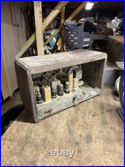 Vintage Rare 1930s Art Deco Firestone Air Chief Electric Tube Radio Wood Case