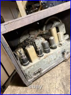 Vintage Rare 1930s Art Deco Firestone Air Chief Electric Tube Radio Wood Case