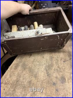 Vintage Rare 1930s Art Deco Firestone Air Chief Electric Tube Radio Wood Case