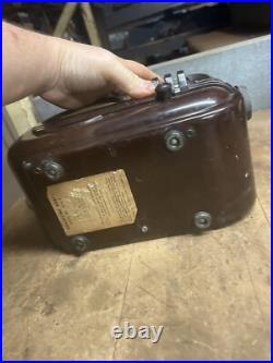 Vintage Rare Art Deco Brown Bakelite Electric Tube Radio Grantline 502 Series A