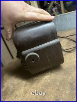 Vintage Rare Art Deco Brown Bakelite Electric Tube Radio Grantline 502 Series A