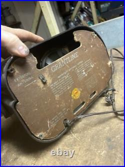 Vintage Rare Art Deco Brown Bakelite Electric Tube Radio Grantline 502 Series A