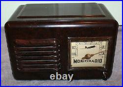 Vintage Rare Bakelite Monitoradio Model Ar-4 Radio Apparatus Corp