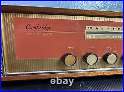 Vintage Rare Cambridge AM-FM Tube Radio x100KC MC Project
