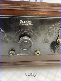 Vintage Rare Delano Sheraton Tube Radio As Is