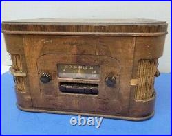 Vintage Rare GE Model Pushbutton Wooden Tabletop Tube Radio General Electric
