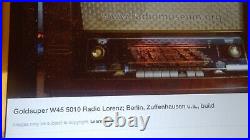 Vintage Rare German Lorenz W45 5010 Tube Radio