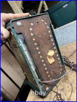Vintage Rare Old Original Silvertone 3006 Green Bakelite Electric Tube Radio USA
