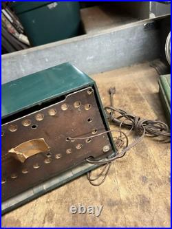 Vintage Rare Old Original Silvertone 3006 Green Bakelite Electric Tube Radio USA