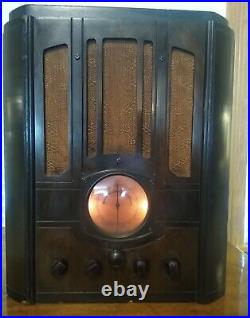 Vintage Rare RCA Model T 8-14 Tombstone Tabletop Radio Working Good Condition